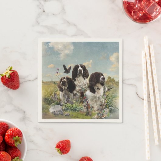 Engelse Springer Spaniels, kunst Servet (Insitu)