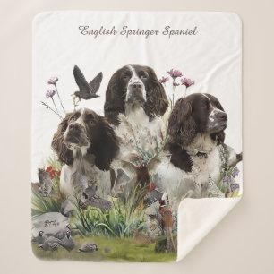 Engelse Springer Spaniels, kunst Sherpa Deken