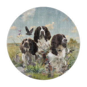 Engelse Springer Spaniels, kunst Snijplank