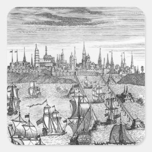 Engelse Squadron Carry Troops Vierkante Sticker