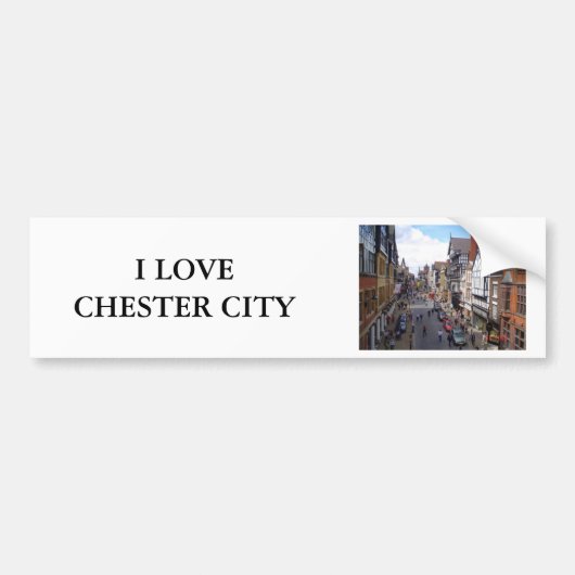 Engelse stad Chester Bumpersticker (Voorkant)