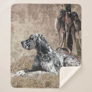 Engelse steller, fazant Hunting Poster Sherpa Deken