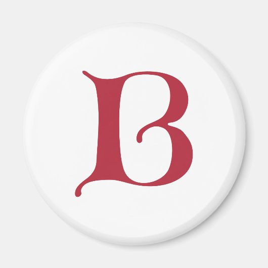 Engelse tekst Gothic Monogram letter B Magneet (Voorkant)
