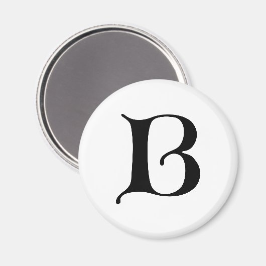Engelse tekst Gothic Monogram letter B Magneet (Voorkant / Achterkant)