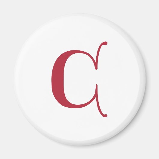 Engelse tekst Gothic Monogram letter C Magneet (Voorkant)