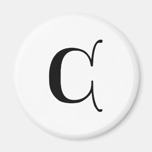 Engelse tekst Gothic Monogram letter C Magneet