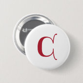 Engelse tekst Gothic Monogram letter C Ronde Button 5,7 Cm (Voorkant /achterkant)