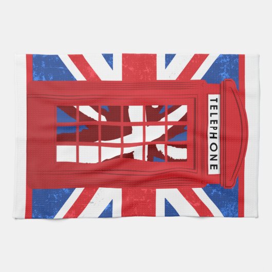 Engelse telefooncel Theedoek (Horizontaal)