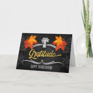 Engelse Thanksgiving Grateful Blessings Chalkboard Feestdagen Kaart