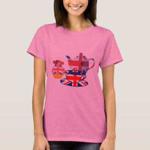 Engelse thea-time, Union Jack Art Gifts T-shirt