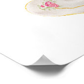 Engelse theekop roze poster (Hoek)