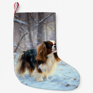 Engelse Toy Spaniel Laat het Sneeuwen Kerstmis Kleine Kerstsok