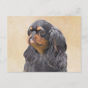 Engelse Toy Spaniel Schilderij Originele Dier Kuns Briefkaart