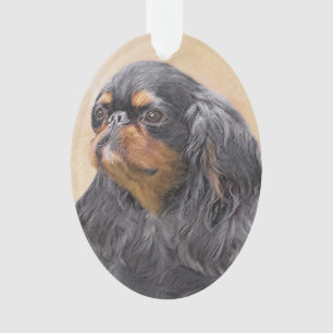 Engelse Toy Spaniel Schilderij Originele Dier Kuns Ornament