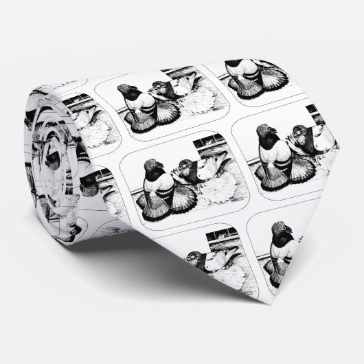 Engelse trompetduiven stropdas (Opgerold)