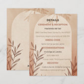 Engelse trouwdetails kaart Terracotta Boog (Voorkant / Achterkant)