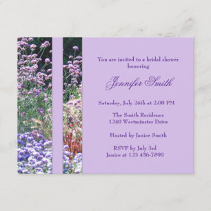 Engelse tuin Florals Bridal Shower Uitnodiging