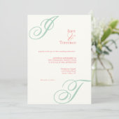 Engelse Tuin Monogram van de Middag Kaart (Staand voorkant)