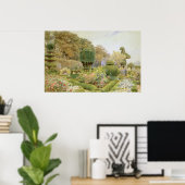 Engelse tuin, Rozen en Pinks door Elgood Poster (Thuiskantoor)