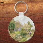  Engelse tuin, Rozen en Pinks door Elgood Sleutelhanger (Achterkant)