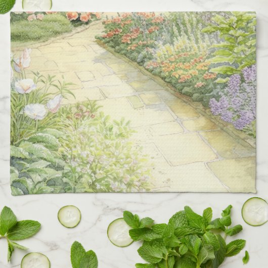 Engelse tuin theedoek (Gevouwen)