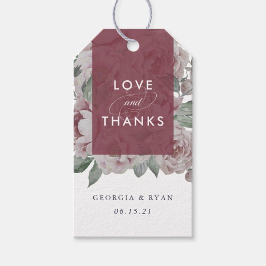 Engelse tuinbruiloft Hartelijk dank Cadeaulabel (Voorkant)