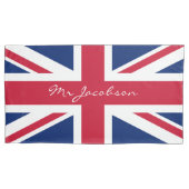 Engelse vlag Aangepaste naam Union Jack Patriotic Kussensloop (Voorkant-Links)