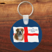 Engelse vlag en buldog Sleutelhanger (Voorkant)