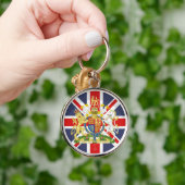 Engelse vlag en Royal Crest PRIDE Sleutelhanger (Hand)