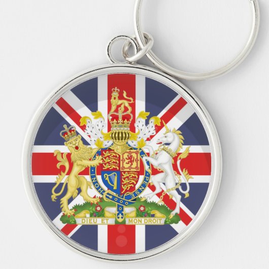 Engelse vlag en Royal Crest PRIDE Sleutelhanger (Voorkant)