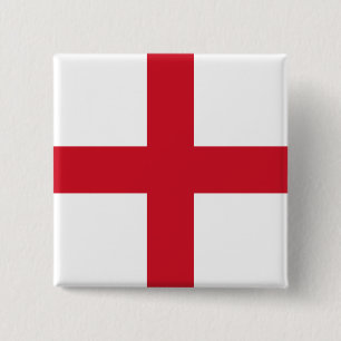 Engelse vlag (Engeland) Vierkante Button 5,1 Cm