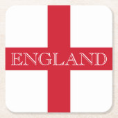 Engelse vlag Engelse kust Vierkante Kartonnen Onderzetter (Voorkant)