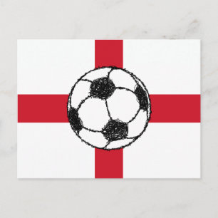 Engelse vlag   Football Ball Briefkaart