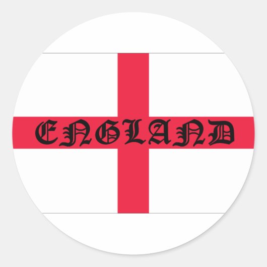 Engelse vlag ronde sticker (Voorkant)