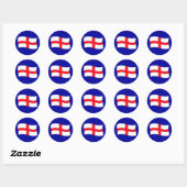 Engelse vlag ronde sticker (Vel)