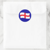 Engelse vlag ronde sticker (Tas)