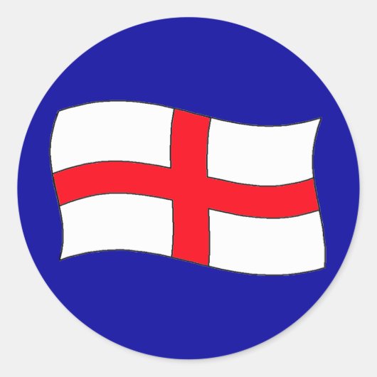 Engelse vlag ronde sticker (Voorkant)