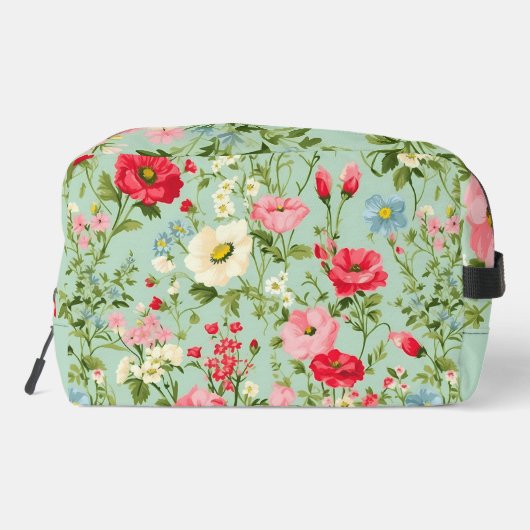 Engelse Wilde Bloem Monogram Toilettasje (Achterkant)