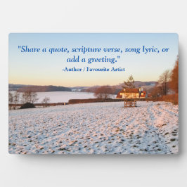 Engelse winterzonsondergang - gepersonaliseerd fotoplaat