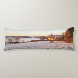 Engelse winterzonsondergang - gepersonaliseerd lichaamskussen