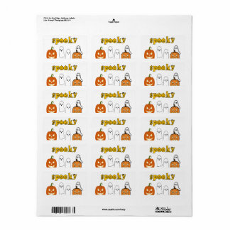 engelseizoen Prettig Halloween Etiket