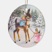  Engelsen met kerstBaby Keramisch Ornament (Links)