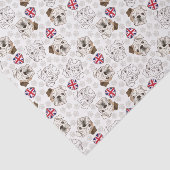 Engelstalig bulledog- & Uniefactrice-document Tissuepapier (Detail)