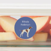 Engelstalige pointer dog kleuren waterdicht label (Aangebracht)