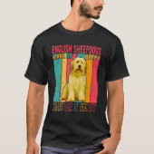 Engelstalige Sheepdogs maken gelukkige mensen H T-shirt (Voorkant)