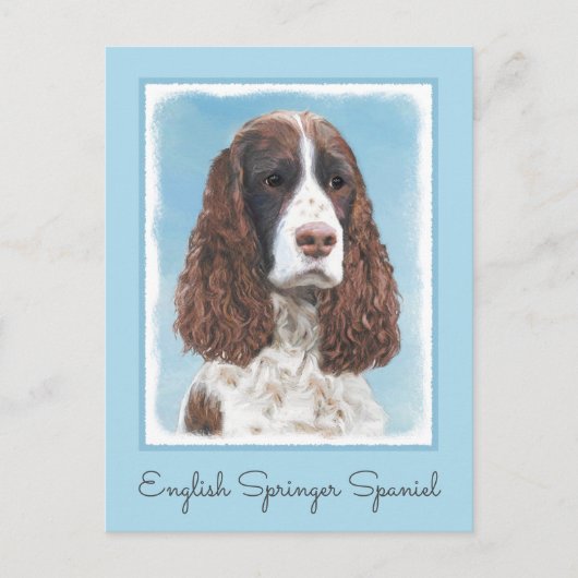 Engelstalige spaniel-schilderkunst briefkaart (Voorkant)
