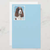 Engelstalige spaniel-schilderkunst briefpapier (Voorkant / Achterkant)