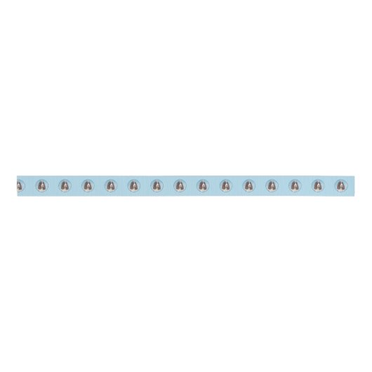 Engelstalige spaniel-schilderkunst grosgrain lint (Voorkant)