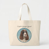 Engelstalige spaniel-schilderkunst grote tote bag (Voorkant)