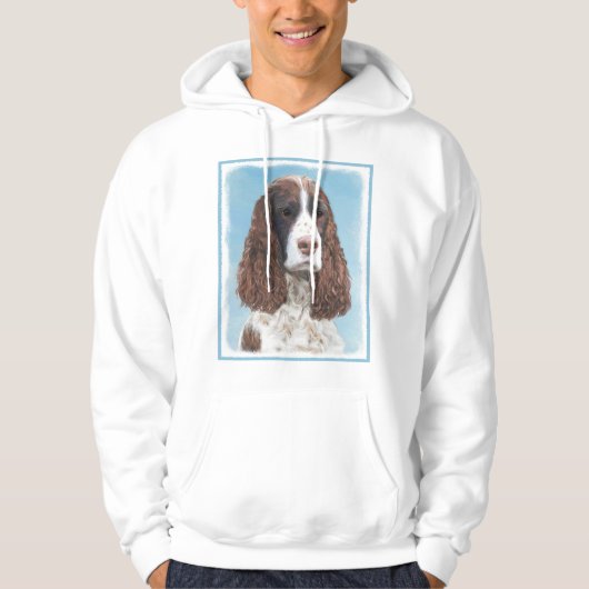Engelstalige spaniel-schilderkunst hoodie (Voorkant)